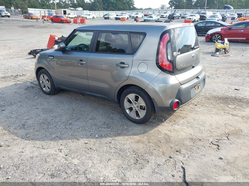 Vin: kndjn2a2xf7119837, lot: 46865542, kia soul 20153
