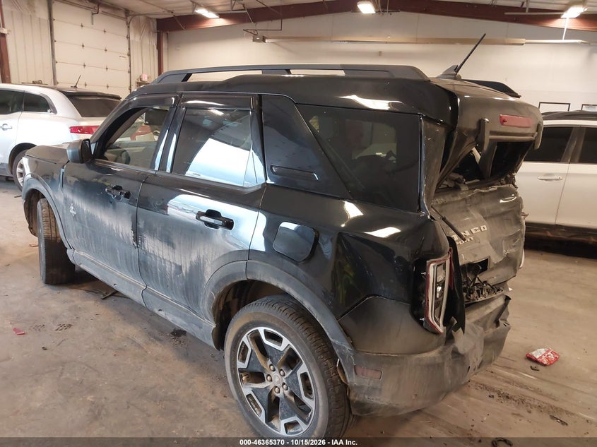 Vin: 3fmcr9c62mrb41242, lot: 46865682, ford bronco sport outer banks 20213