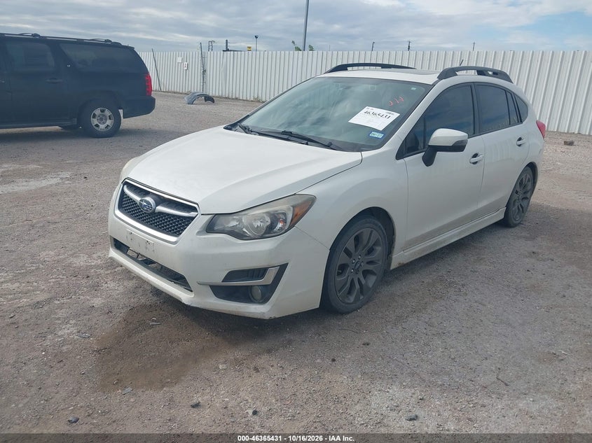 2015 Subaru Impreza Wagon 2.0I Sport Premium, Затопление, IAAI, VIN JF1GPAY61F8242921 — фото 2