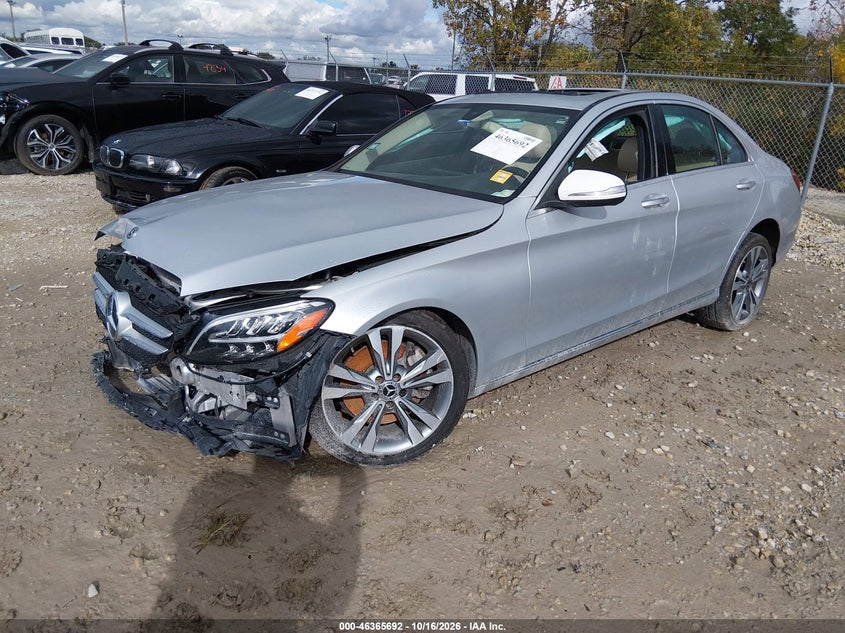 2020 Mercedes-Benz C 300 4Matic, Front & Rear, IAAI, VIN WDDWF8EB3LR550705 — photo 2