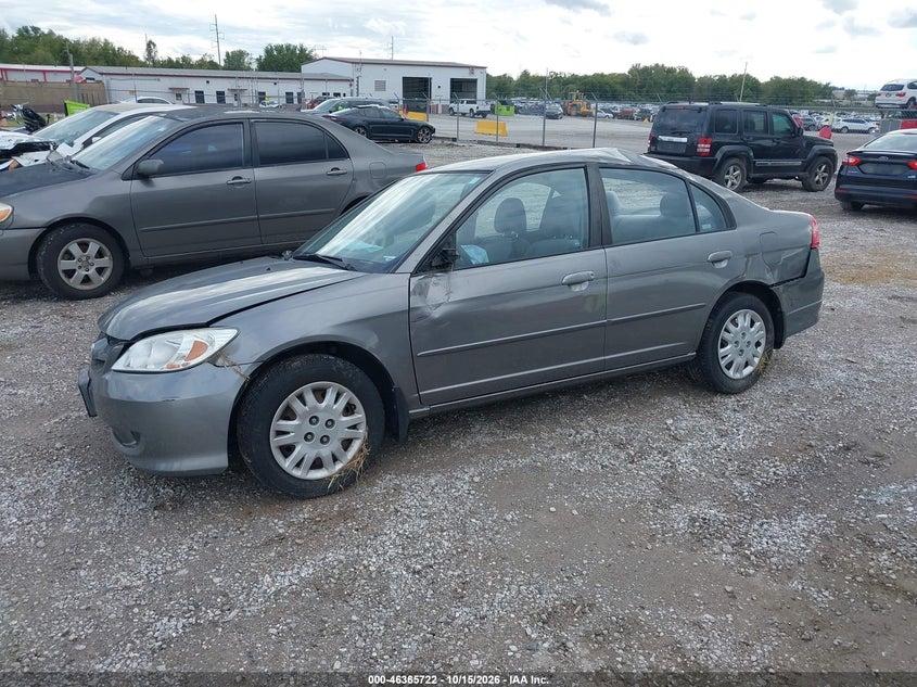 2005 Honda Civic Lx, Right Front, IAAI, VIN 2HGES16585H506091 — photo 2