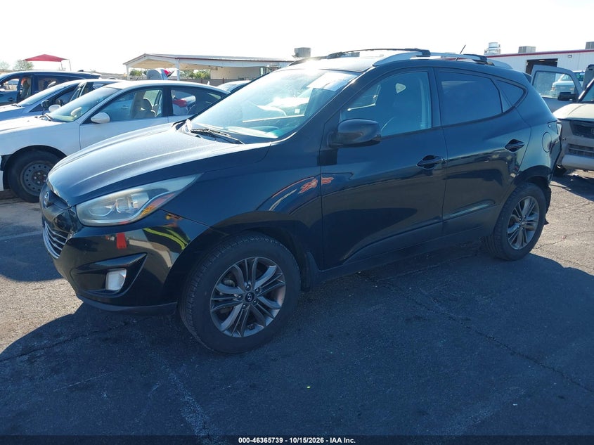 2014 Hyundai Tucson Se, Rear, IAAI, VIN KM8JUCAG8EU789922 — photo 2