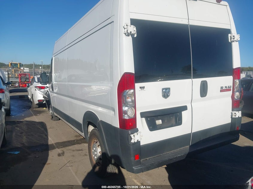 Vin: 3c6trvdg0ke526914, lot: 46866097, ram promaster 2500 high roof 159 wb 20193