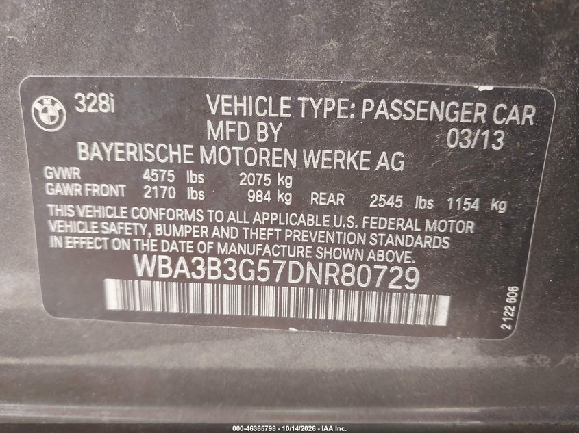 2013 BMW 328I XDRIVE · Фото 9