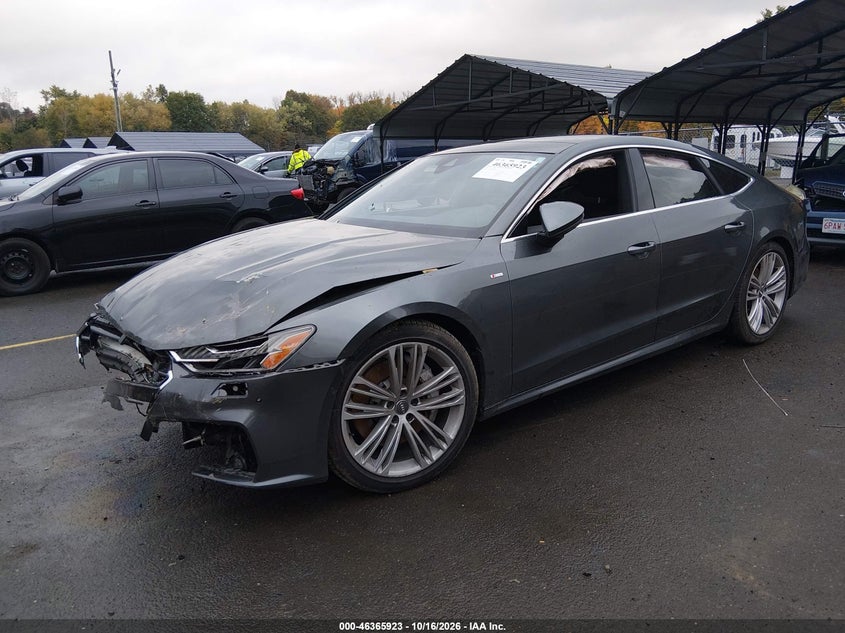 2019 Audi A7 55 Premium, Front End, IAAI, VIN WAUU2AF25KN021357 — photo 2