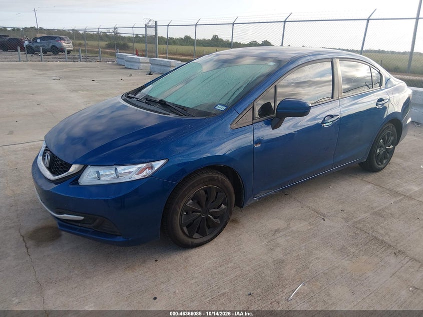 2014 Honda Civic Lx, Normal Wear & Tear, IAAI, VIN 19XFB2F50EE048258 — photo 2