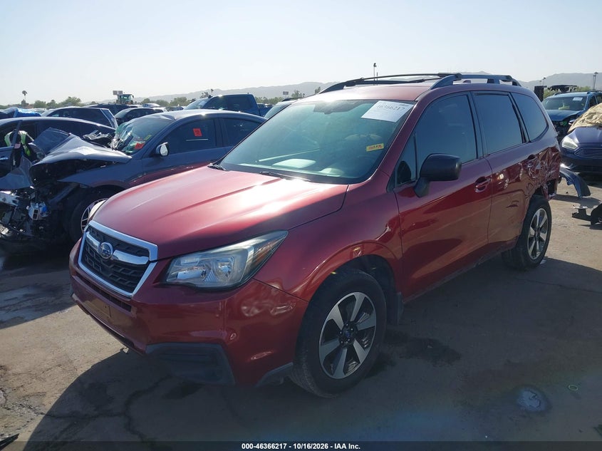 2017 Subaru Forester 2.5I, Левый зад, IAAI, VIN JF2SJABC3HH418571 — фото 2