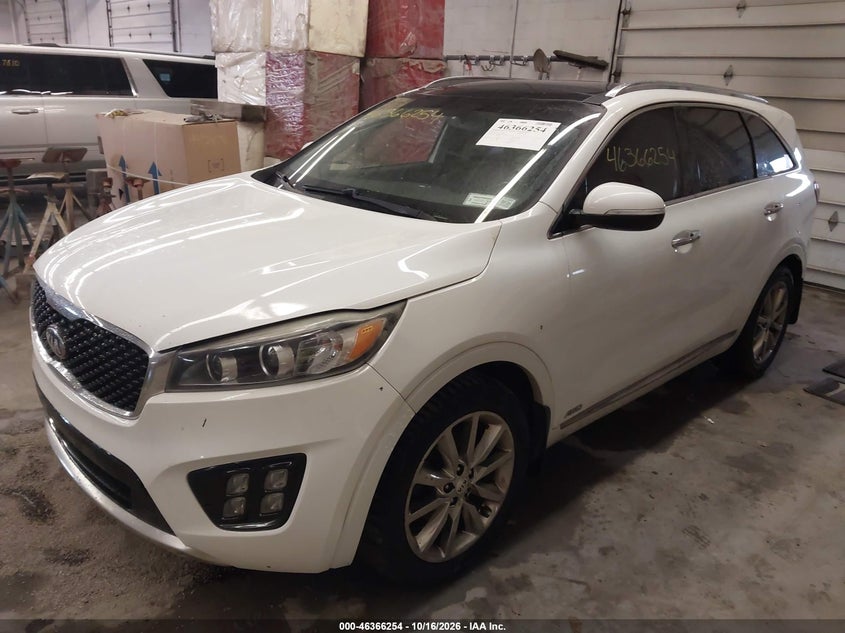 Vin: 5xypkda55gg085626, lot: 46866566, kia sorento 3.3l sxl 20162