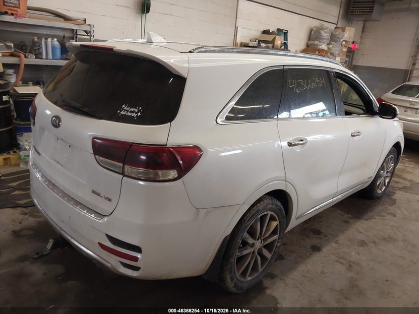 Vin: 5xypkda55gg085626, lot: 46866566, kia sorento 3.3l sxl 20164