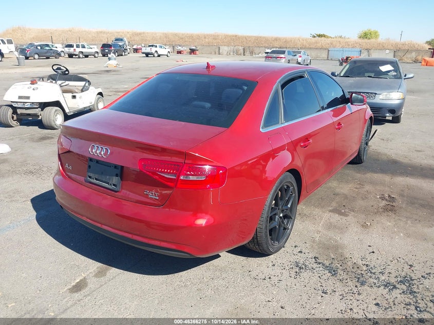 Vin: wauffafl7dn014368, lot: 46866587, audi a4 2.0t premium 20134