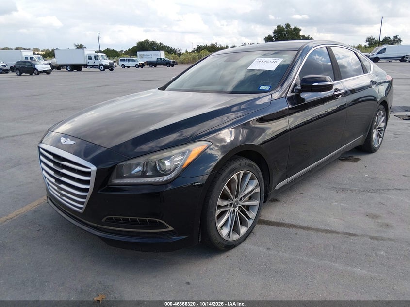 2015 Hyundai Genesis 3.8, Обычный износ, IAAI, VIN KMHGN4JE0FU033921 — фото 2
