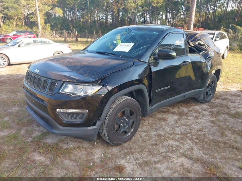 Vin: 3c4njdab8jt307964, lot: 46866780, jeep compass sport 4x4 20182