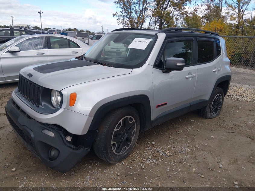 2016 Jeep Renegade Trailhawk, Обычный износ, IAAI, VIN ZACCJBCT1GPD57509 — фото 2