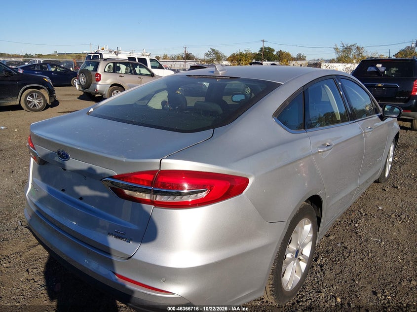 Vin: 3fa6p0lu9kr263133, lot: 46867044, ford fusion hybrid se 20194