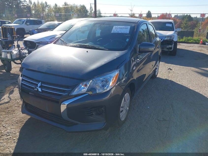 2024 Mitsubishi Mirage Es/Le, Right Front, IAAI, VIN ML32AUHJXRH021014 — photo 2