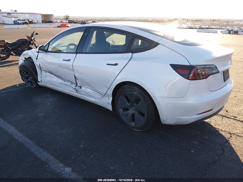Vin: 5yj3e1ea0pf385271, lot: 46867291, tesla model 3 rear-wheel drive 20233