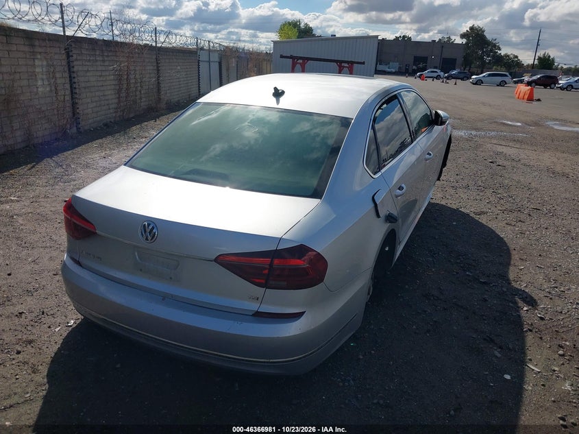 Vin: 1vwbt7a35hc082476, lot: 46867309, volkswagen passat 1.8t se 20174