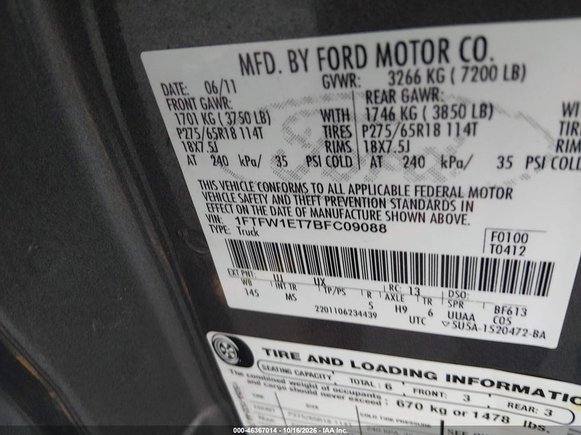 2011 FORD F-150 XLT · Фото 9