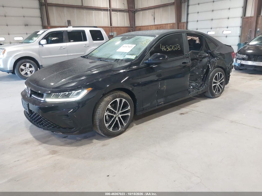 2025 Volkswagen Jetta 1.5T Sport, Left Side, IAAI, VIN 3VWBX7BU2SM080492 — photo 2