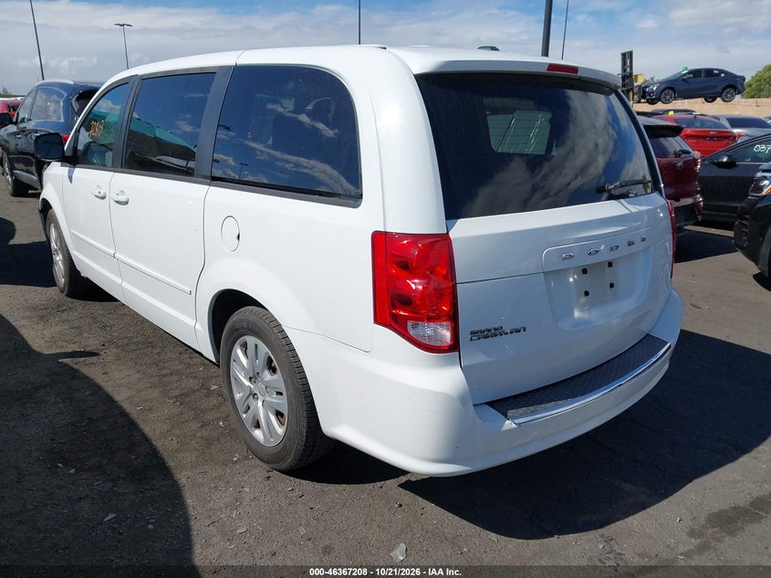 Vin: 2c4rdgbg8fr614999, lot: 46867536, dodge grand caravan se 20153