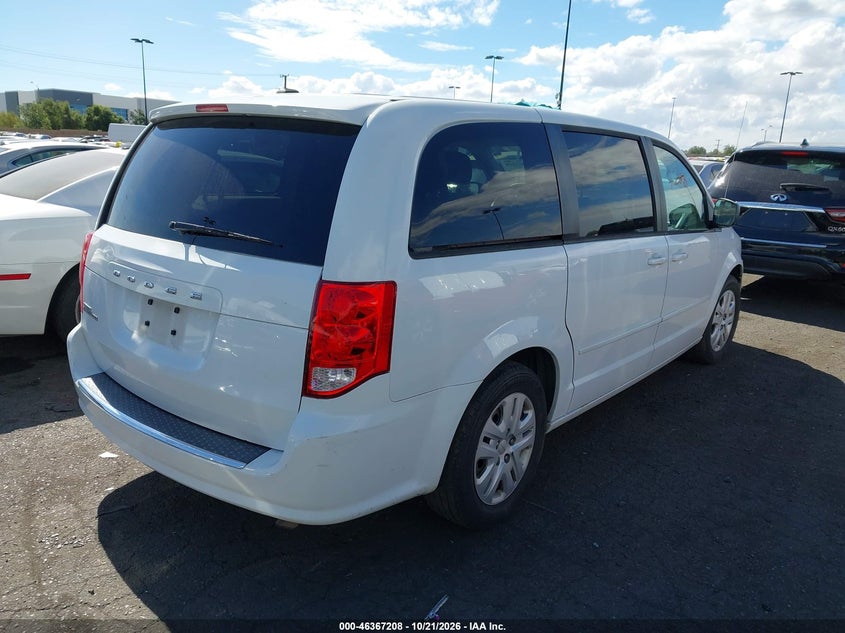 Vin: 2c4rdgbg8fr614999, lot: 46867536, dodge grand caravan se 20154