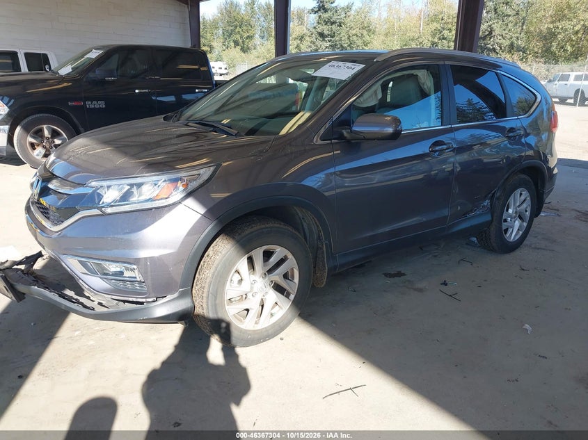Vin: 2hkrm4h75fh637577, lot: 46867632, honda cr-v ex-l 20152