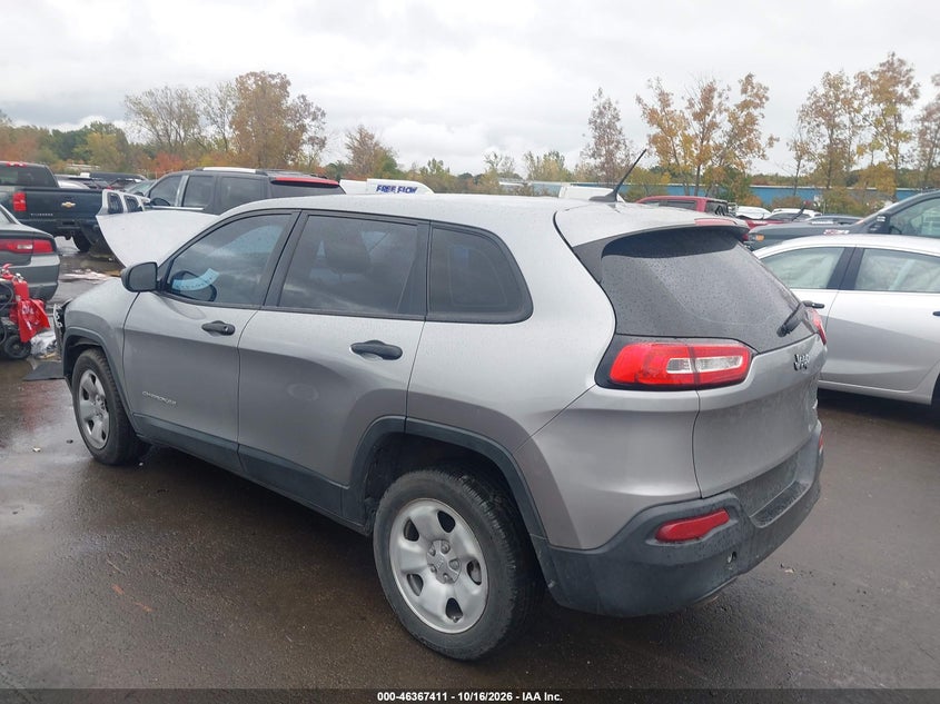 Vin: 1c4pjlabxfw761704, lot: 46867739, jeep cherokee sport 20153