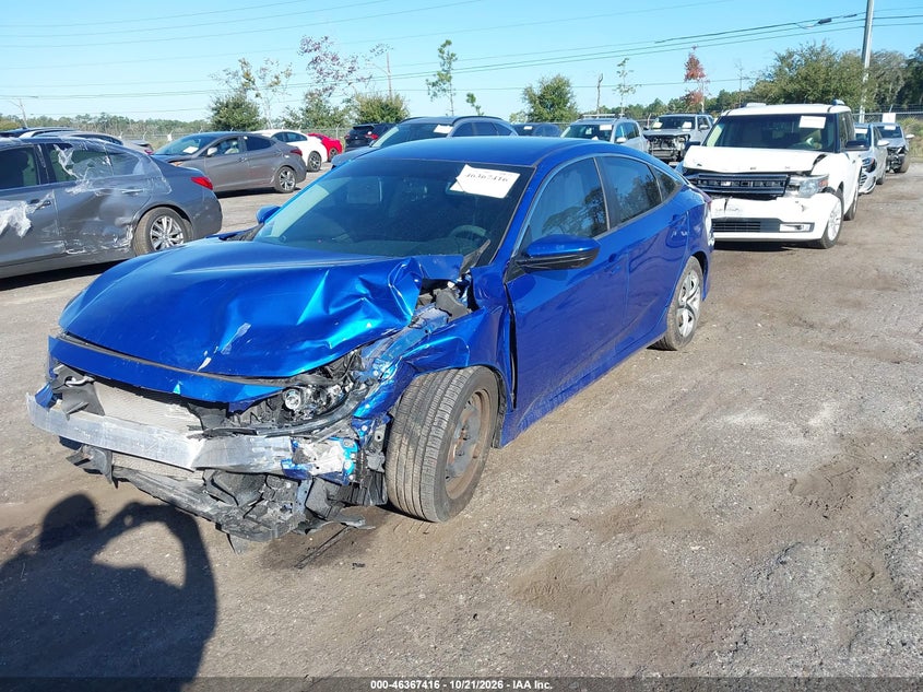 Vin: 19xfc2f55he027231, lot: 46867744, honda civic lx 20172