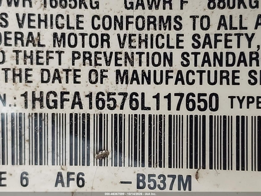 2006 HONDA CIVIC LX · Фото 9