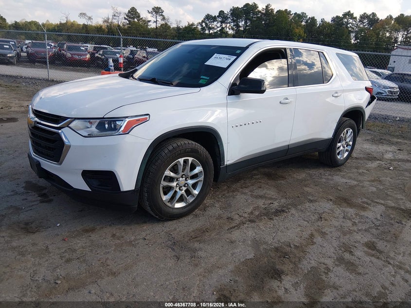 Vin: 1gnerfkw2lj281787, lot: 46868041, chevrolet traverse fwd ls 20202