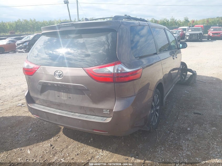 Vin: 5tddz3dcxls228182, lot: 46868049, toyota sienna xle 20204