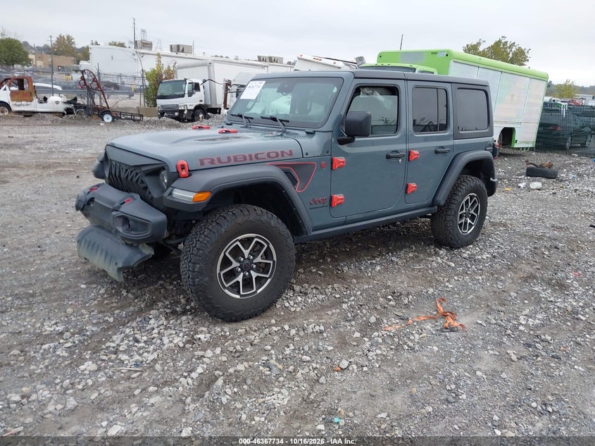 Vin: 01c4pjxfg1rw28443, lot: 46868067, jeep wrangler 4-door rubicon 4x4 20242