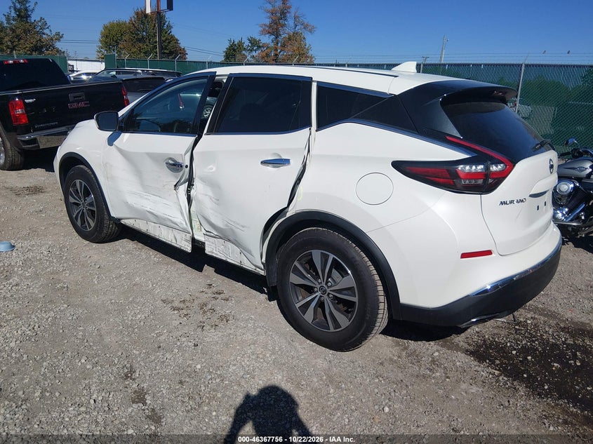 Vin: 5n1az2as6ln111550, lot: 46868089, nissan murano s intelligent awd 20203