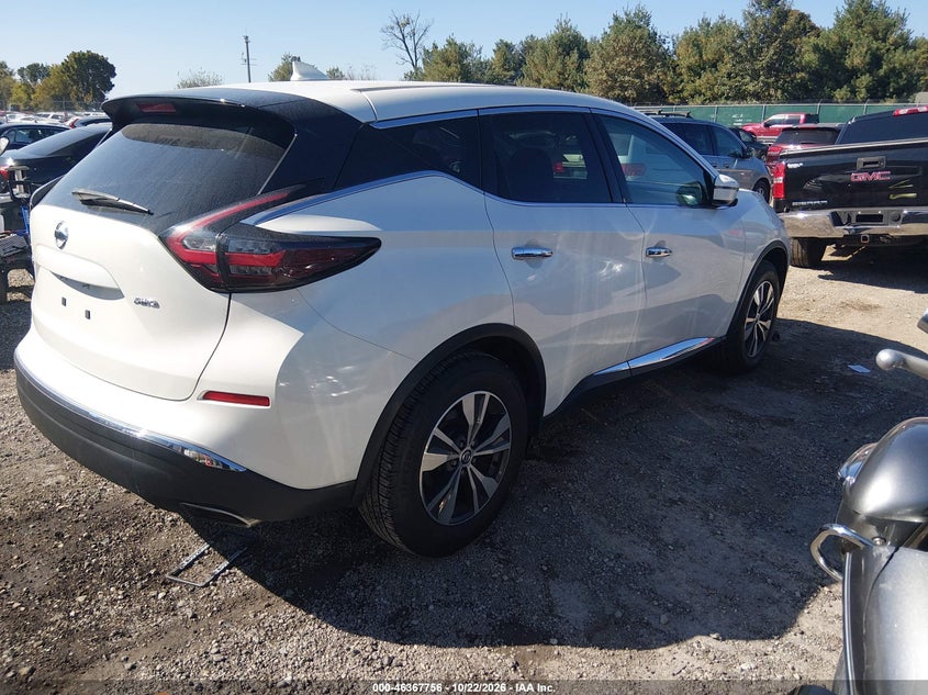 Vin: 5n1az2as6ln111550, lot: 46868089, nissan murano s intelligent awd 20204