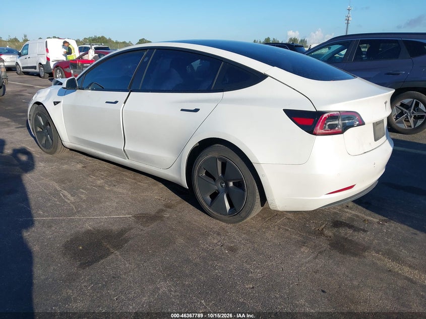 Vin: 5yj3e1ea8mf030666, lot: 46868122, tesla model 3 standard range plus rear-wheel drive 20213