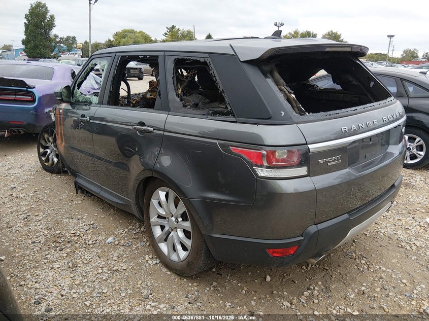 Vin: salwr2vf5ga556522, lot: 46868214, land rover range rover sport 3.0l v6 supercharged hse 20163