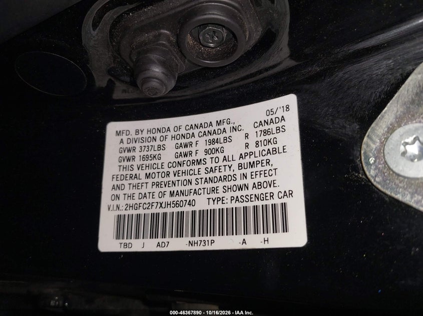 2018 HONDA CIVIC EX · Photo 9
