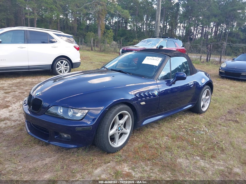 1997 BMW Z3 2.8L Roadster, Стихия, IAAI, VIN 4USCJ3326VLC07570 — фото 2