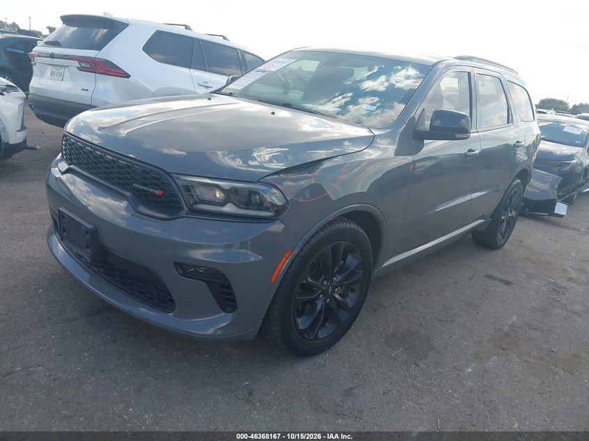 2021 Dodge Durango Gt Plus Rwd, Удар сзади, IAAI, VIN 1C4RDHDG6MC878327 — фото 2