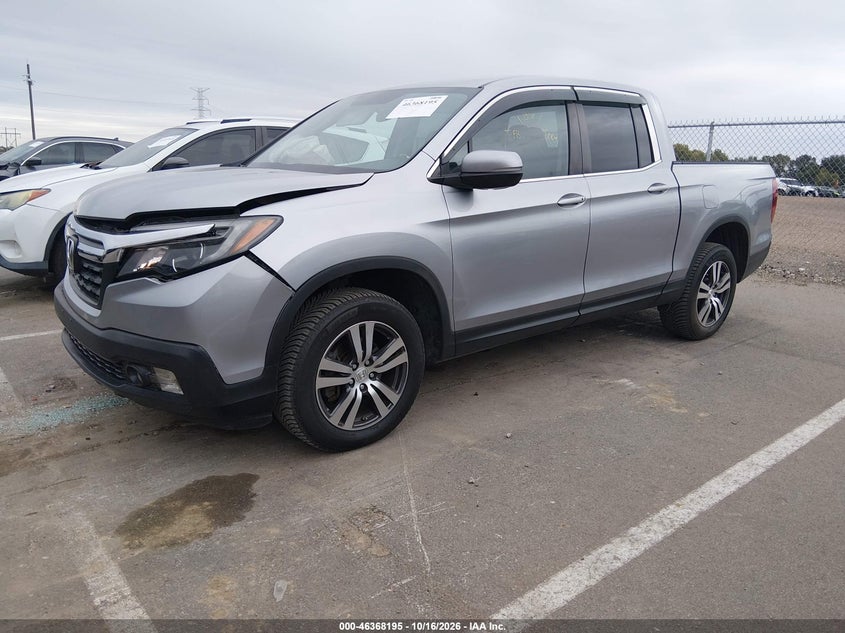 2017 Honda Ridgeline Rts, Front End, IAAI, VIN 5FPYK3F44HB019874 — photo 2