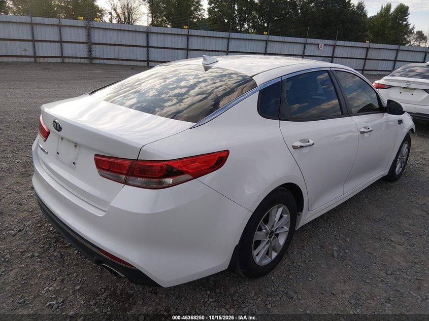 Vin: knagt4l34g5069674, lot: 46868583, kia optima lx 20164