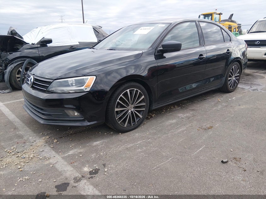 2016 Volkswagen Jetta 1.8T Sport, Левый зад, IAAI, VIN 3VWD17AJ6GM297018 — фото 2