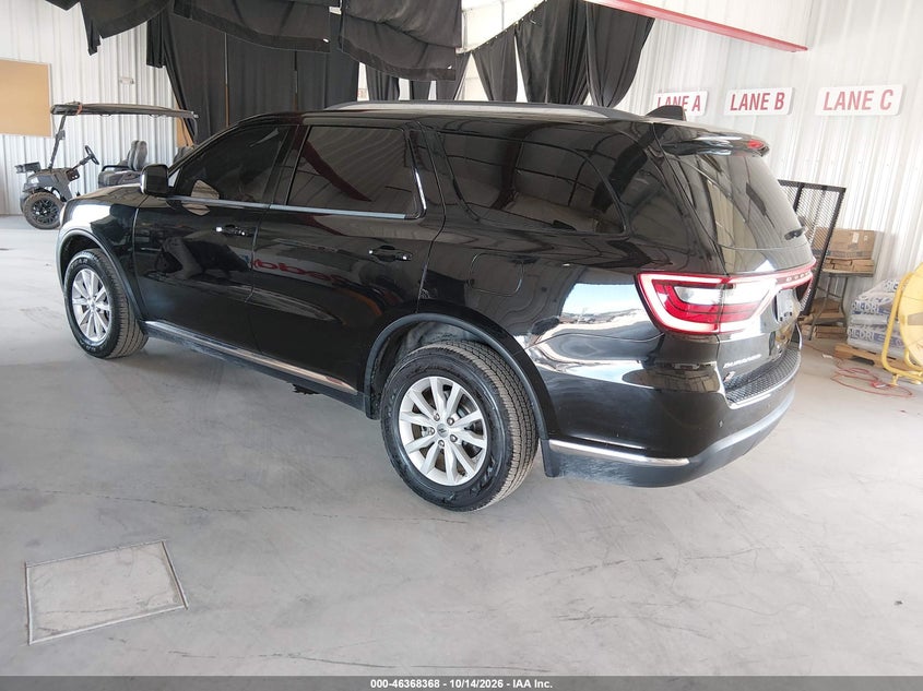 Vin: 1c4rdjag8kc744430, lot: 46868701, dodge durango sxt awd 20193