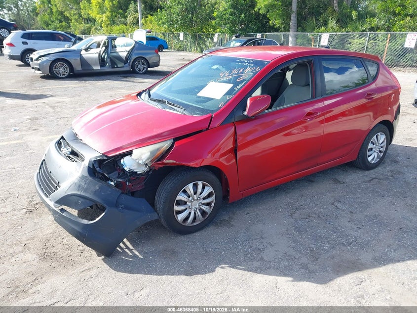 2012 Hyundai Accent Gs, Front End, IAAI, VIN KMHCT5AE8CU012997 — photo 2