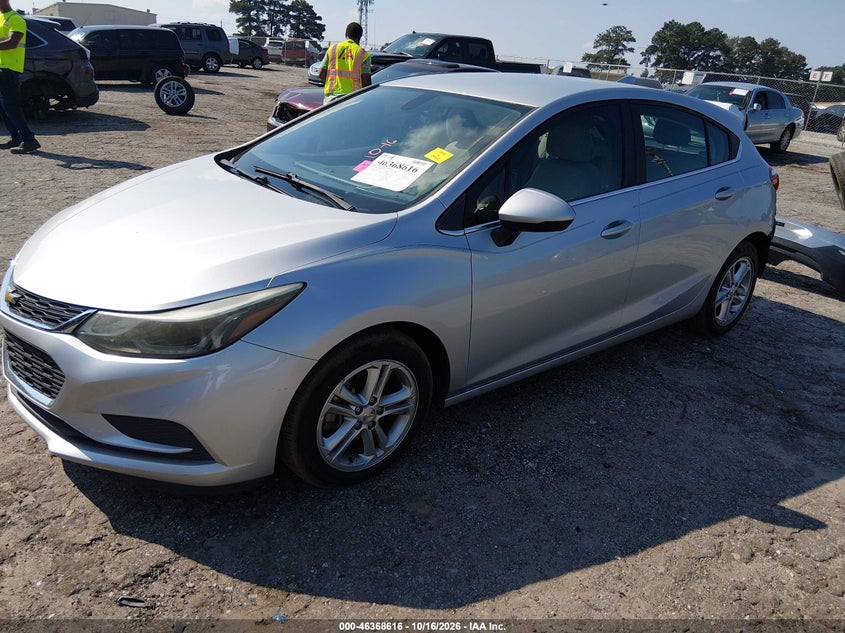 2017 Chevrolet Cruze Lt Auto, Rear, IAAI, VIN 3G1BE6SM3HS583979 — photo 2