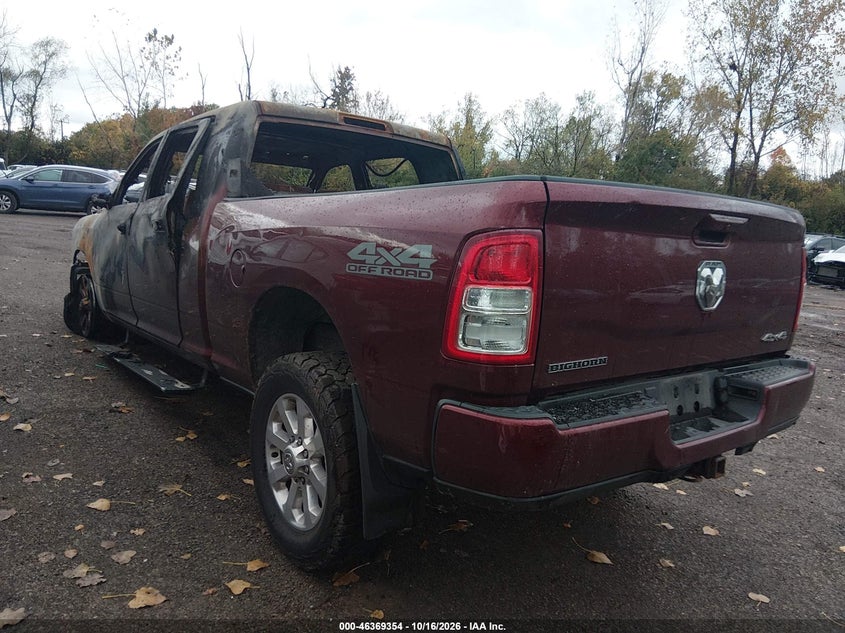 Vin: 3c6ur5ml7kg609455, lot: 46869687, ram 2500 big horn  4x4 6'4 box 20193