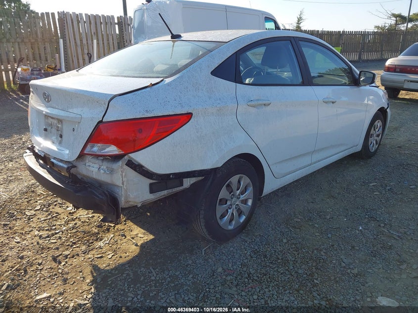 Vin: kmhct4ae1gu092191, lot: 46869737, hyundai accent se 20164