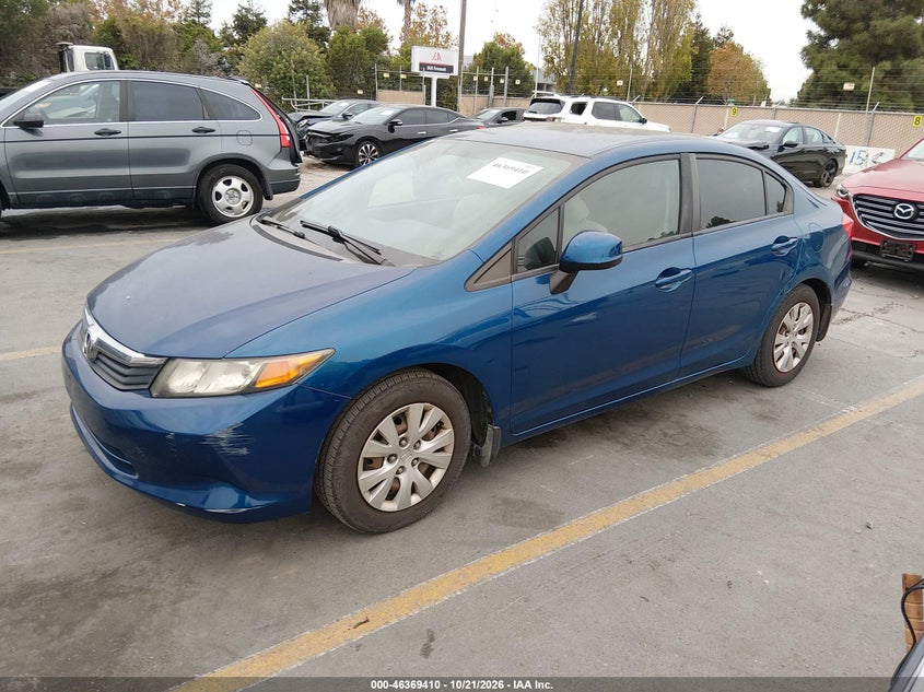 Vin: 2hgfb2f57ch533774, lot: 46869743, honda civic lx 20122