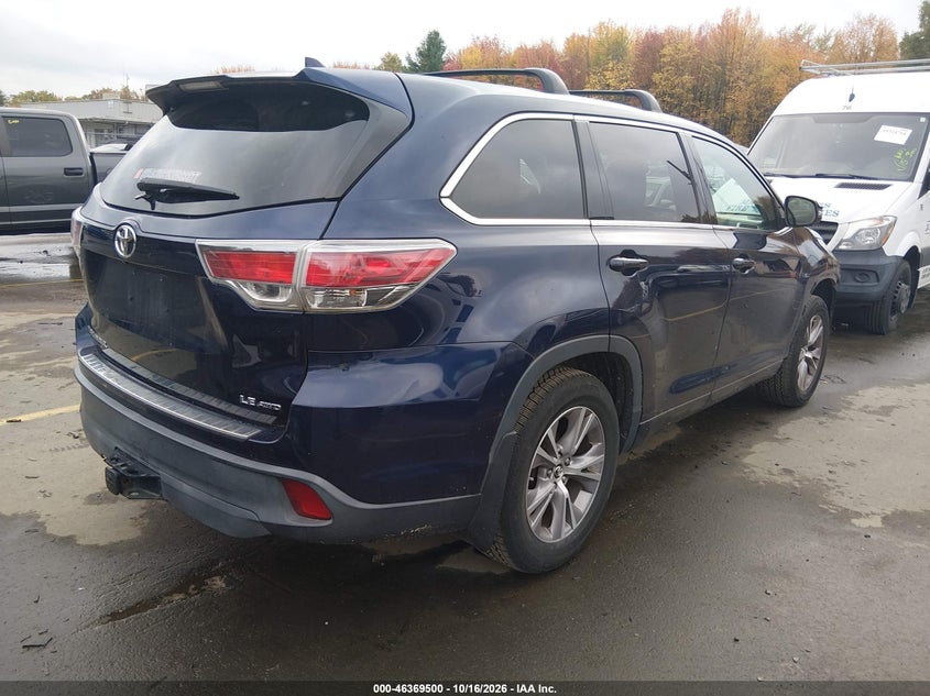 Vin: 5tdbkrfh1gs254814, lot: 46869833, toyota highlander le plus v6 20164