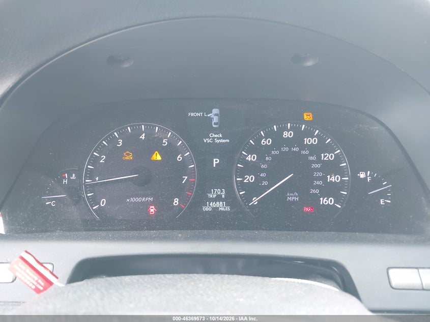 LEXUS LS 460 2008 VIN JTHBL46F085081274